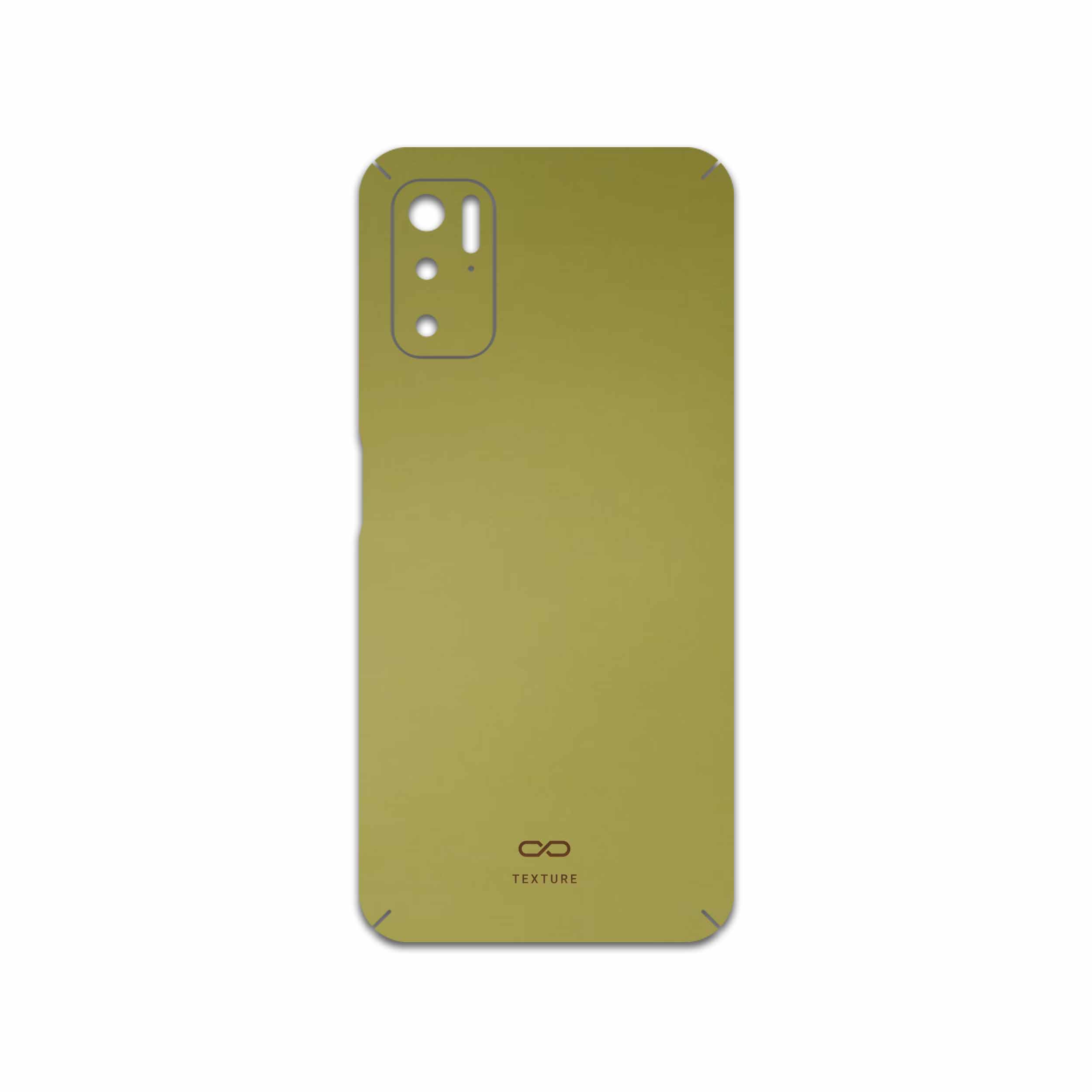 برچسب پوششی ماهوت مدل Matte-Gold مناسب برای گوشی موبایل شیائومی Poco M3 Pro 5G