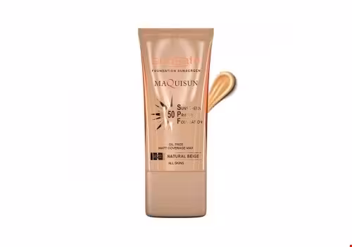 کرم ضدآفتاب رنگی کرم پودری و پرایمری SPF50 مناسب انواع پوست سان سیف 40 میلی لیتری