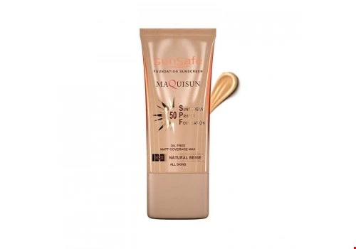 کرم ضدآفتاب رنگی کرم پودری و پرایمری SPF50 مناسب انواع پوست سان سیف 40 میلی لیتری