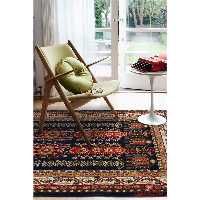 فرش ماشینی ساوین طرح بهرخ سرمه ای