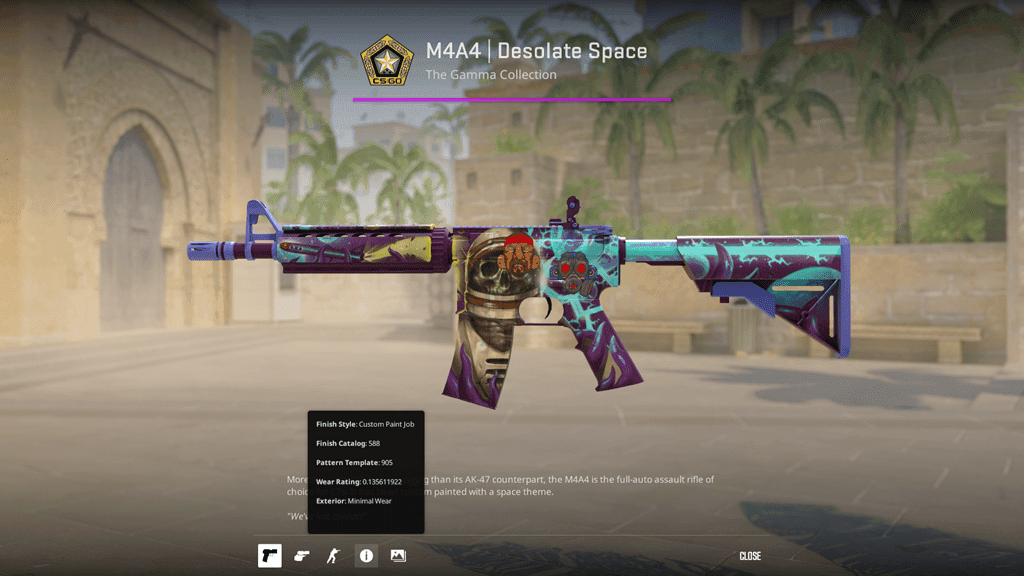 M4A4 Desolate Space [MW] (Minimal Wear)