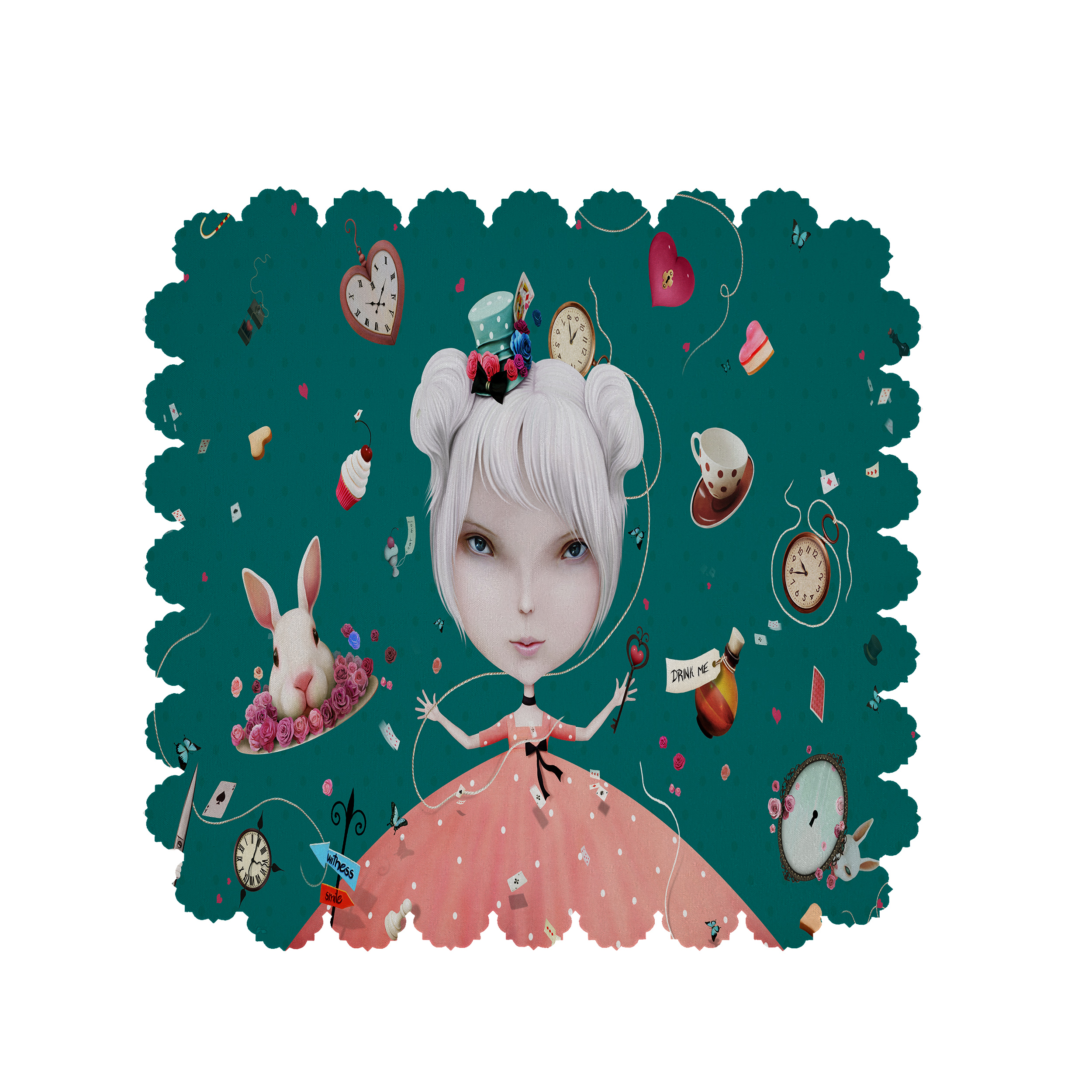   رومیزی طرح عروسکی کد 6038B