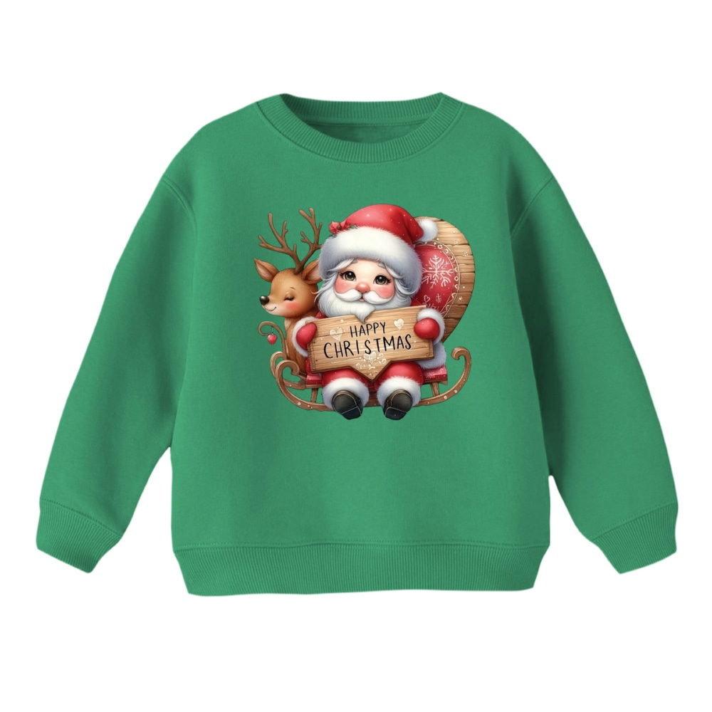 سویشرت بچگانه مدل بابانوئل کریسمس کد 30 رنگ سبز