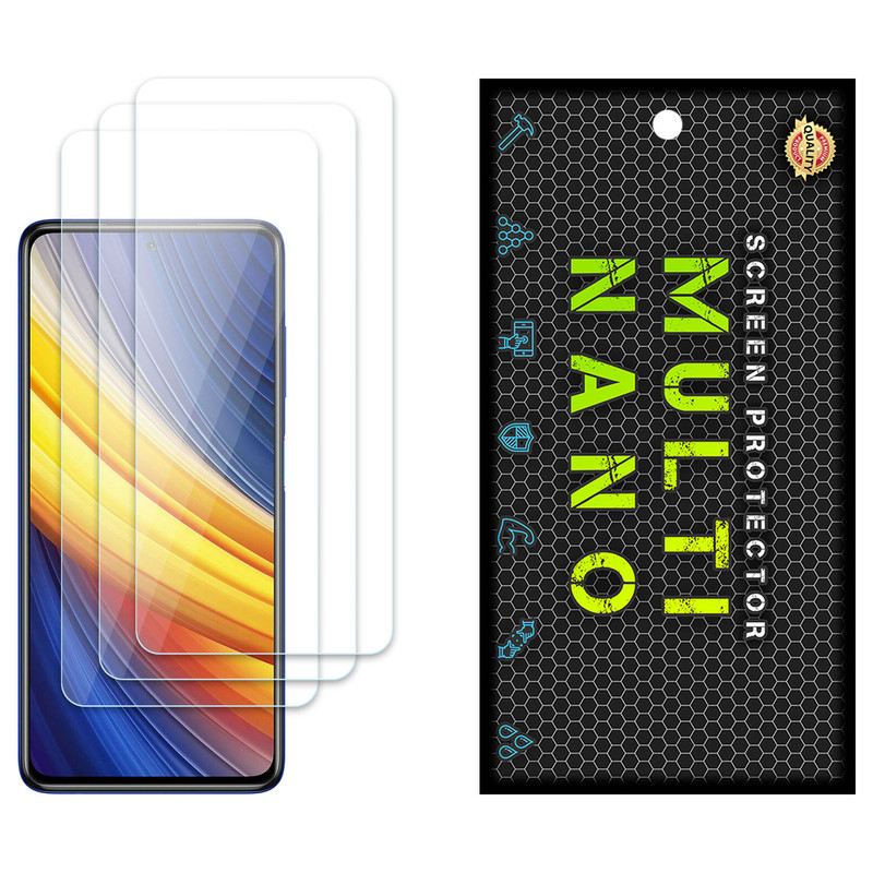 محافظ صفحه نمایش مولتی نانو مدل X-S3N مناسب برای گوشی موبایل شیائومی Poco X3 Pro بسته سه عددی | کالا برتری