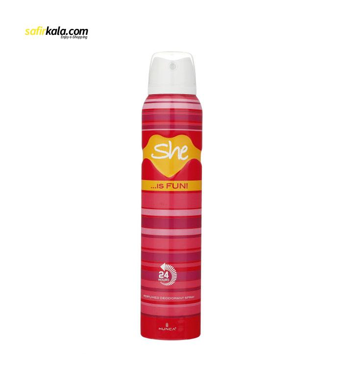 اسپری خوشبو کننده بدن زنانه شی مدل Fun حجم 200 میلی لیتر