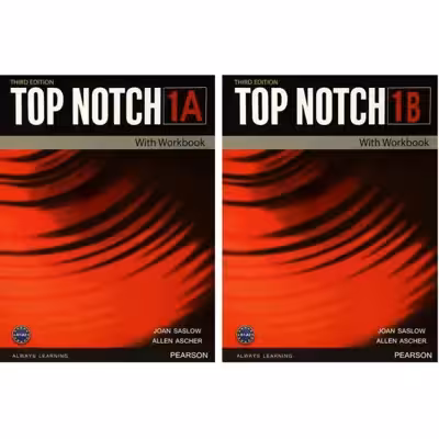 کتاب Top Notch 1 Third Edition اثر Joan Saslow and Allen Ascher انتشارات زبان مهر دو جلدی