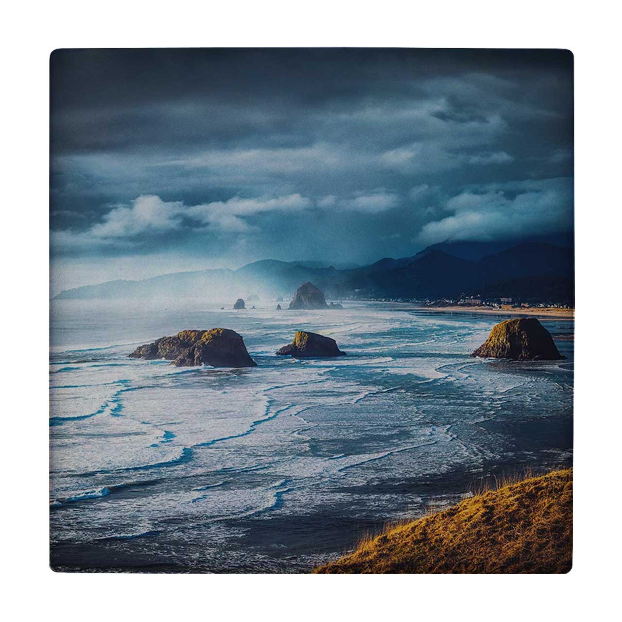 کاشی کارنیلا طرح دریای طوفانی مدل لوحی کد klh789