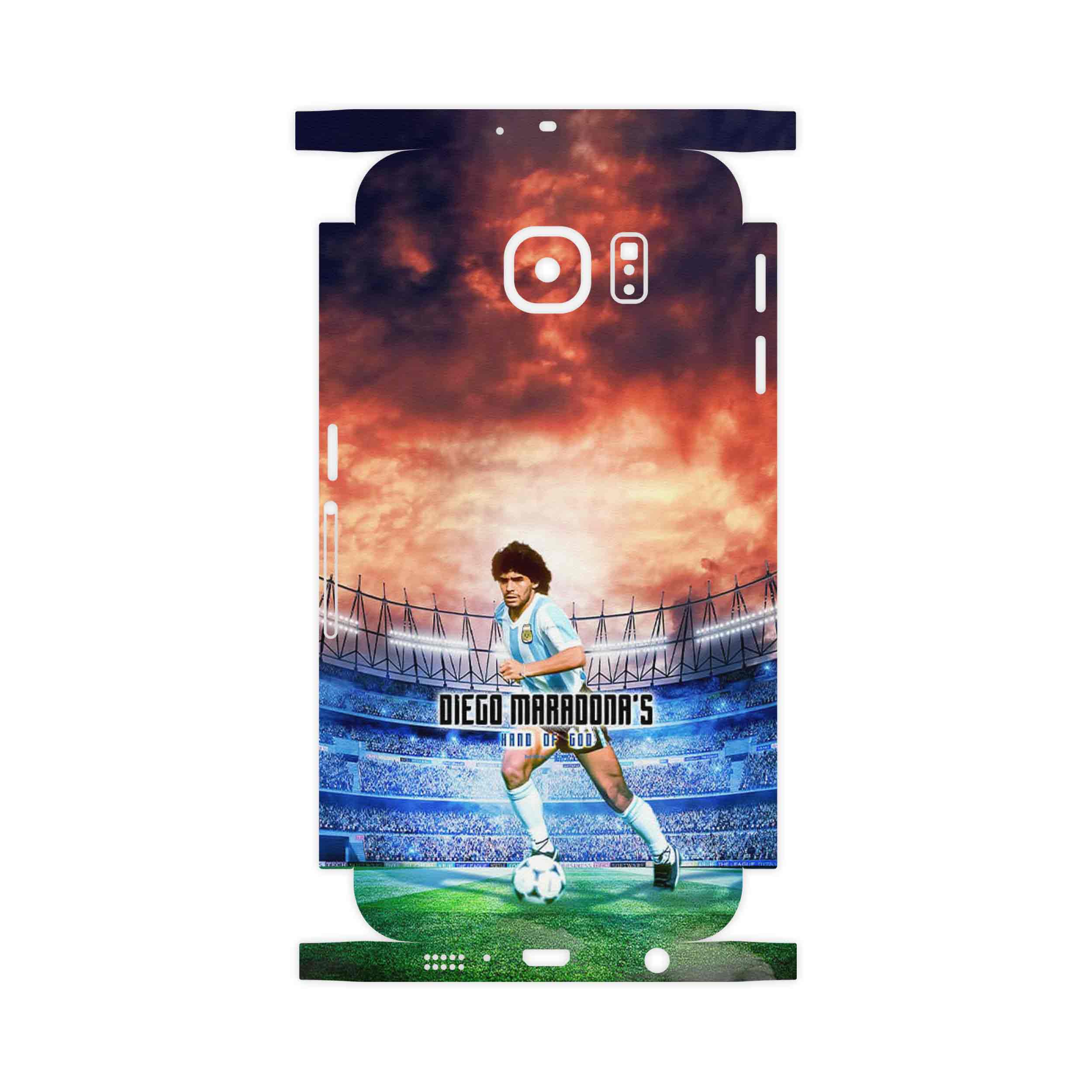 برچسب پوششی ماهوت مدل Diego Maradona-FullSkin مناسب برای گوشی موبایل سامسونگ Galaxy S6 Edge