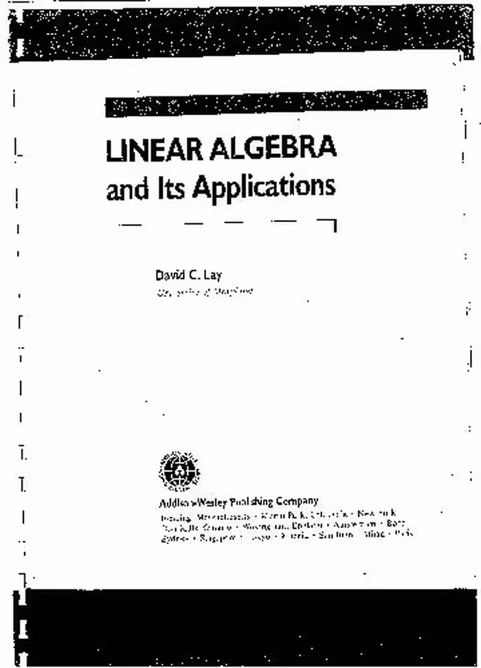 خرید و دانلود نسخه کامل کتاب Linear Algebra And Its Applications