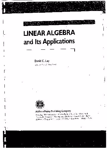 خرید و دانلود نسخه کامل کتاب Linear Algebra And Its Applications