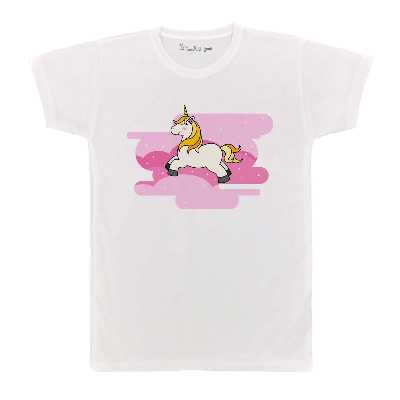 تی شرت بچگانه پرمانه طرح یونیکورن کد pmt.3340