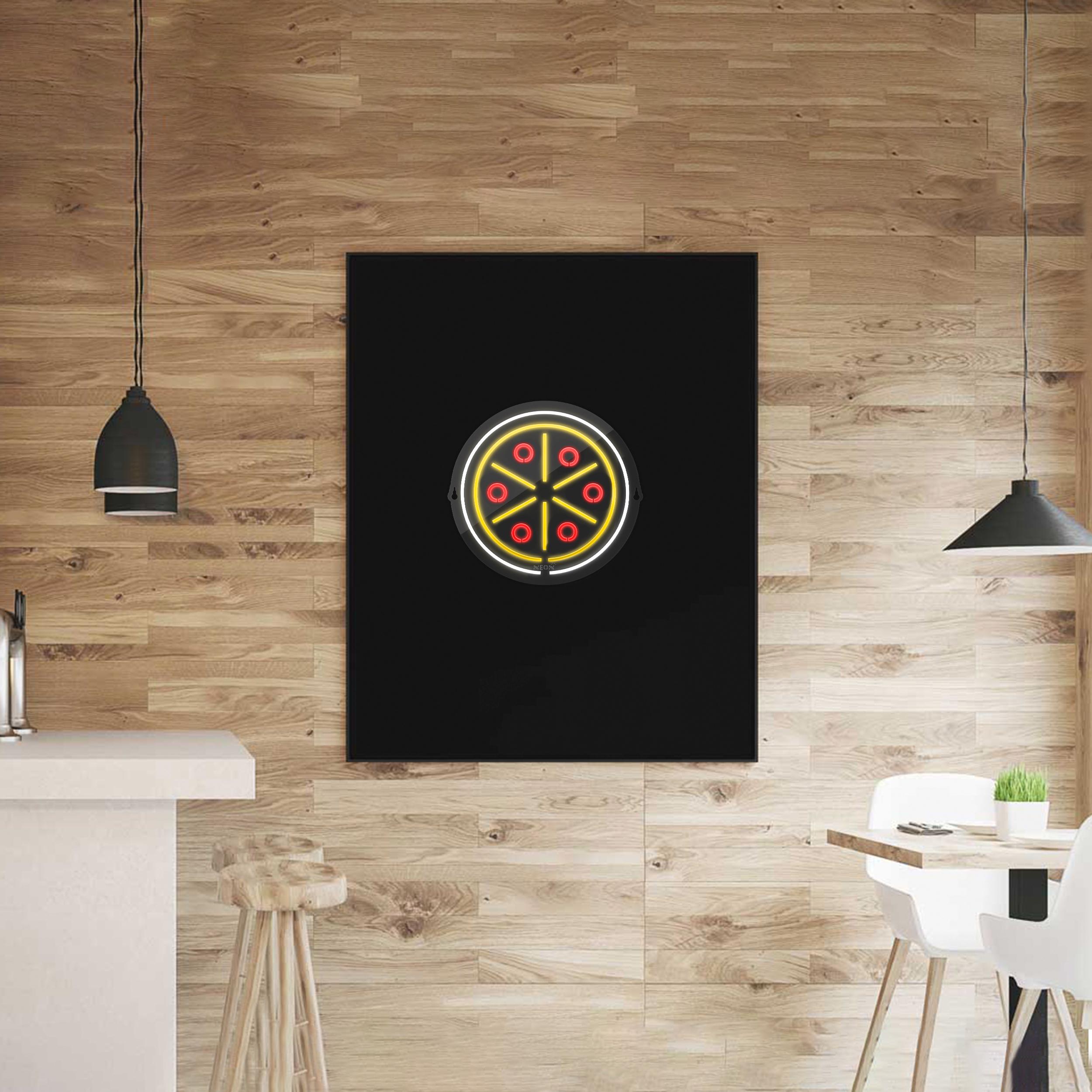 چراغ دیواری نئون دیزاین طرح Pizza_YL