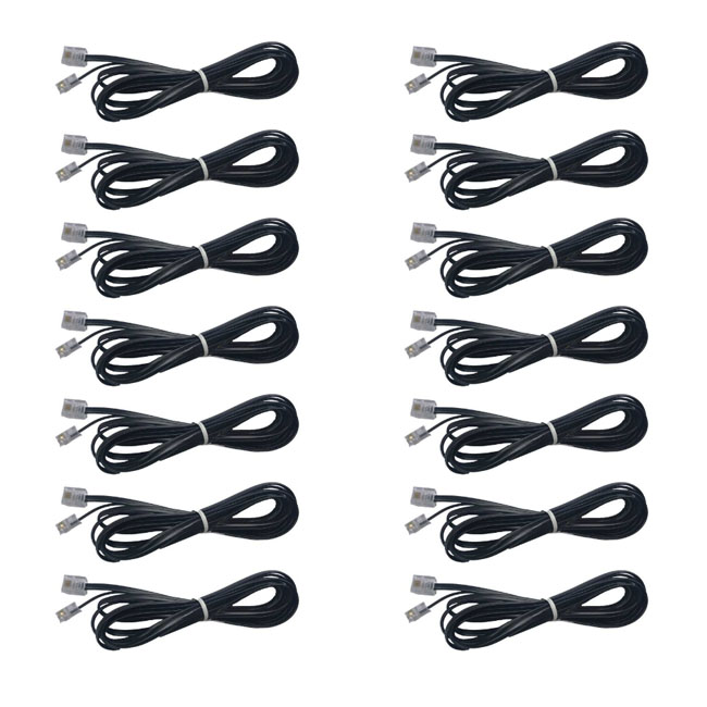 کابل تلفن کد 005 طول 2 متر بسته 14 عددی