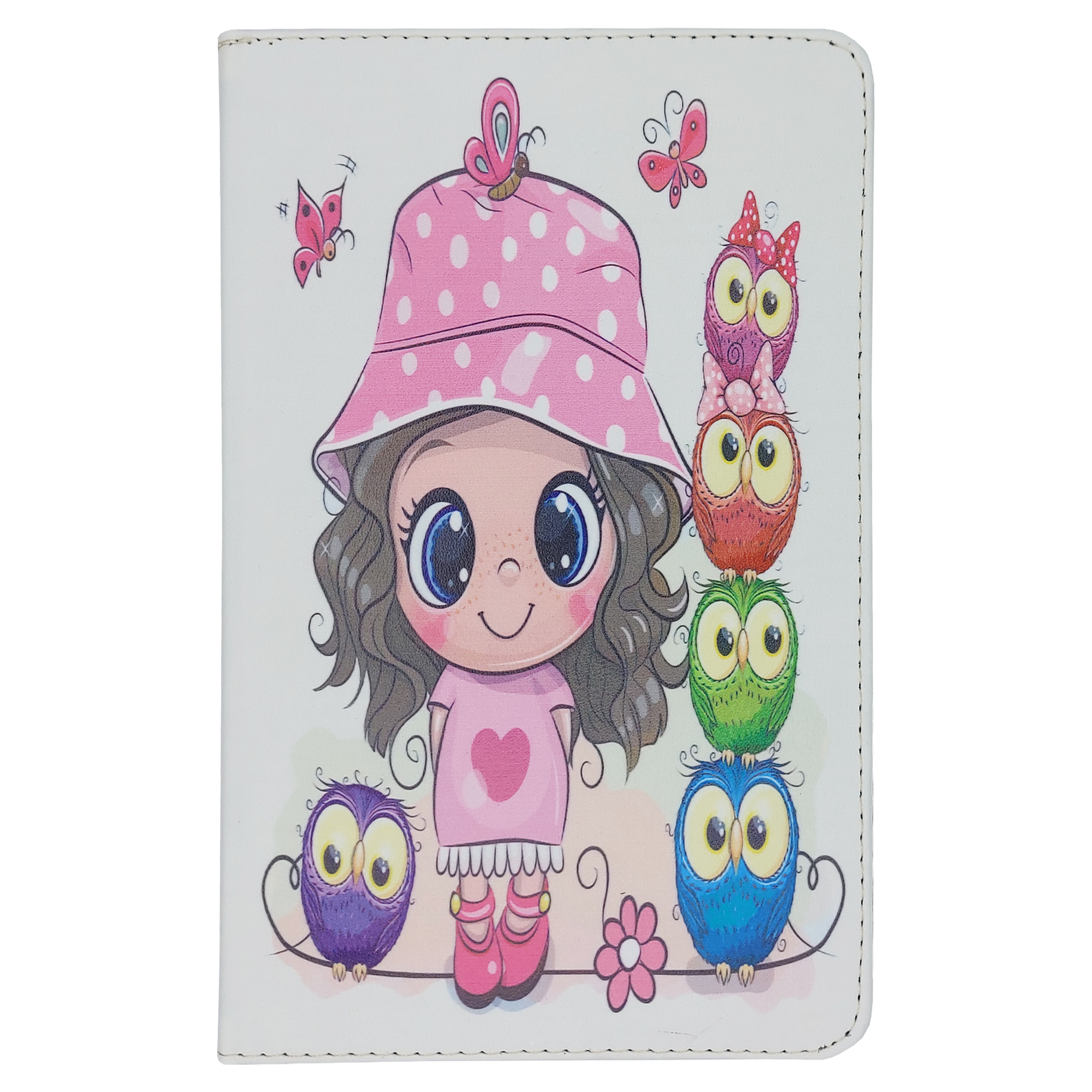 کیف کلاسوری طرح دختر فانتزی و بچه جغد کد TB231 مناسب برای تبلت سامسونگ Galaxy Tab A7 Lite / T225