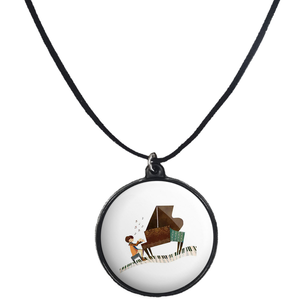 گردنبند پرمانه طرح پیانو کد pmb.30495 مدل دو طرفه