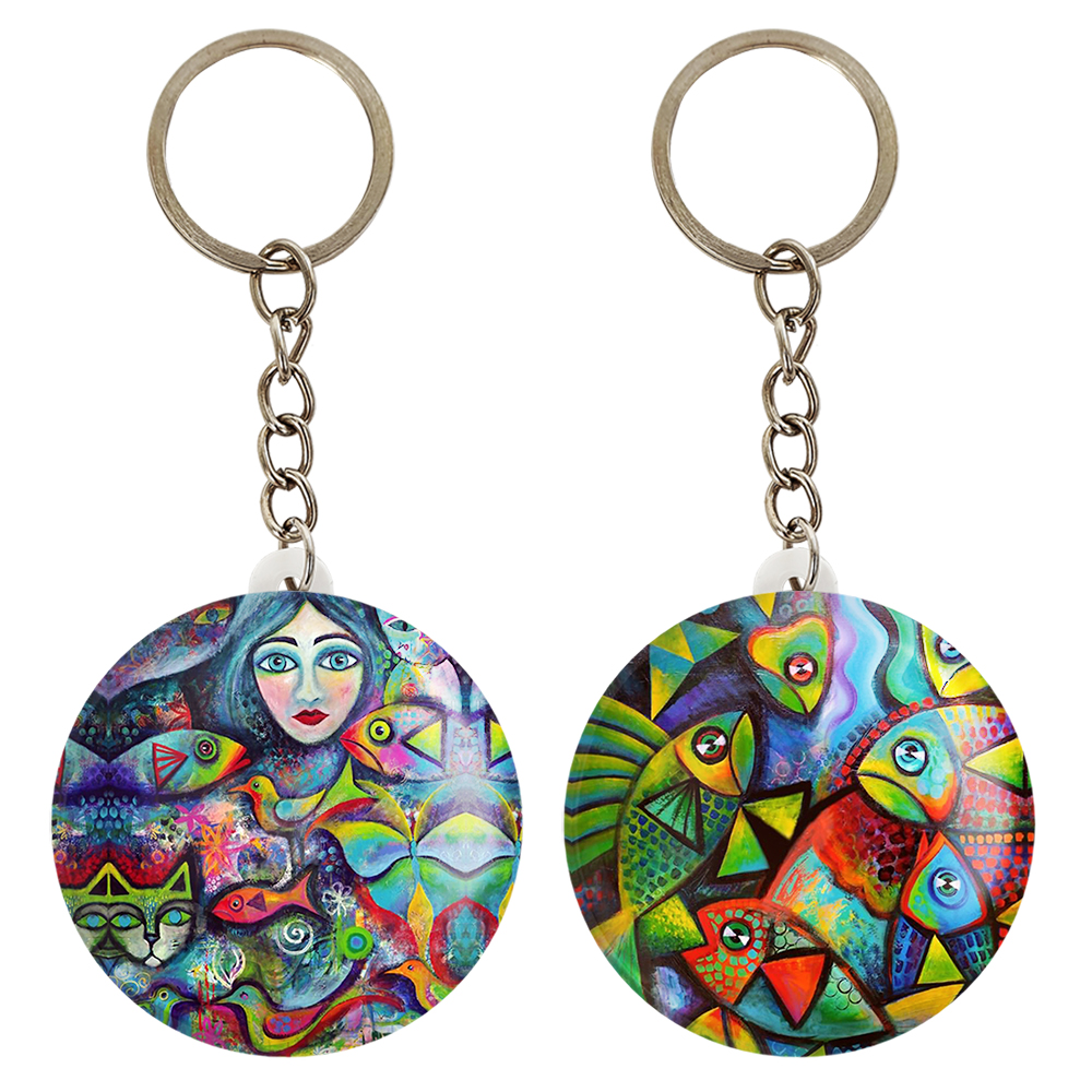 جاکلیدی خندالو مدل نقاشی انتزاعی کد 53115312 مجموعه 2 عددی