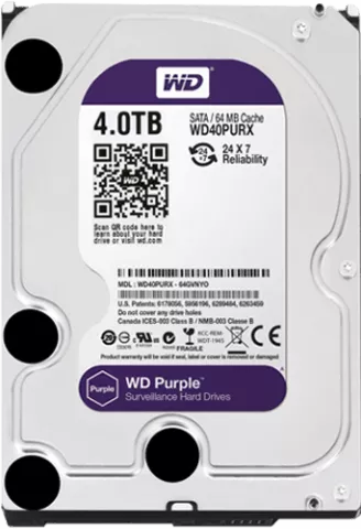 هارد اینترنال 4ترابایت WD مدل PURPLE SURVEILLANCE WD40PURX