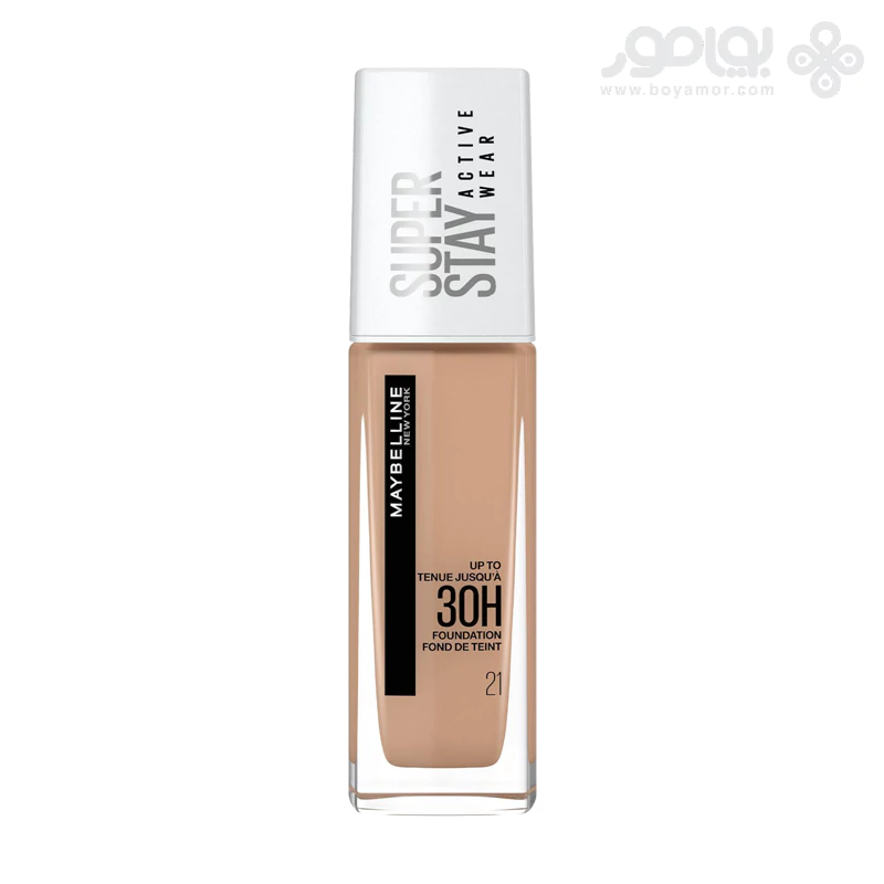 کرم پودر میبلین مدل Super Stay شماره 21 رنگ NUDE BEIGE حجم 30 میل