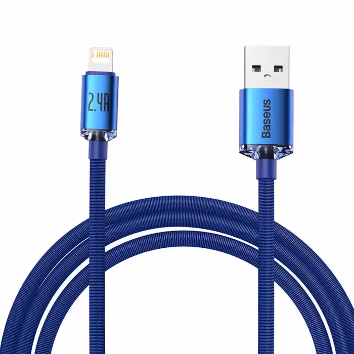 کابل 2 متری USB به iP بیسوس Crystal Shine CAJY000103