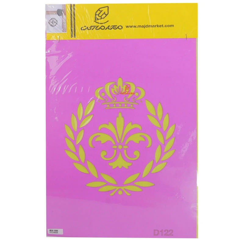 شابلون استنسیل 30*40 طرح تاج کد D122 مجد