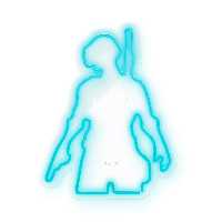 چراغ دیواری نئون دیزاین طرح Pubg-GL_TBL