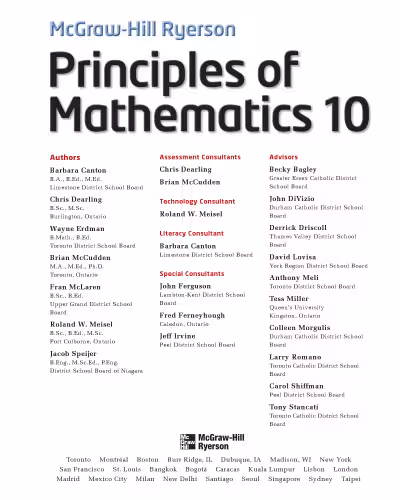 خرید و دانلود نسخه کامل کتاب Principles of Mathematics 10