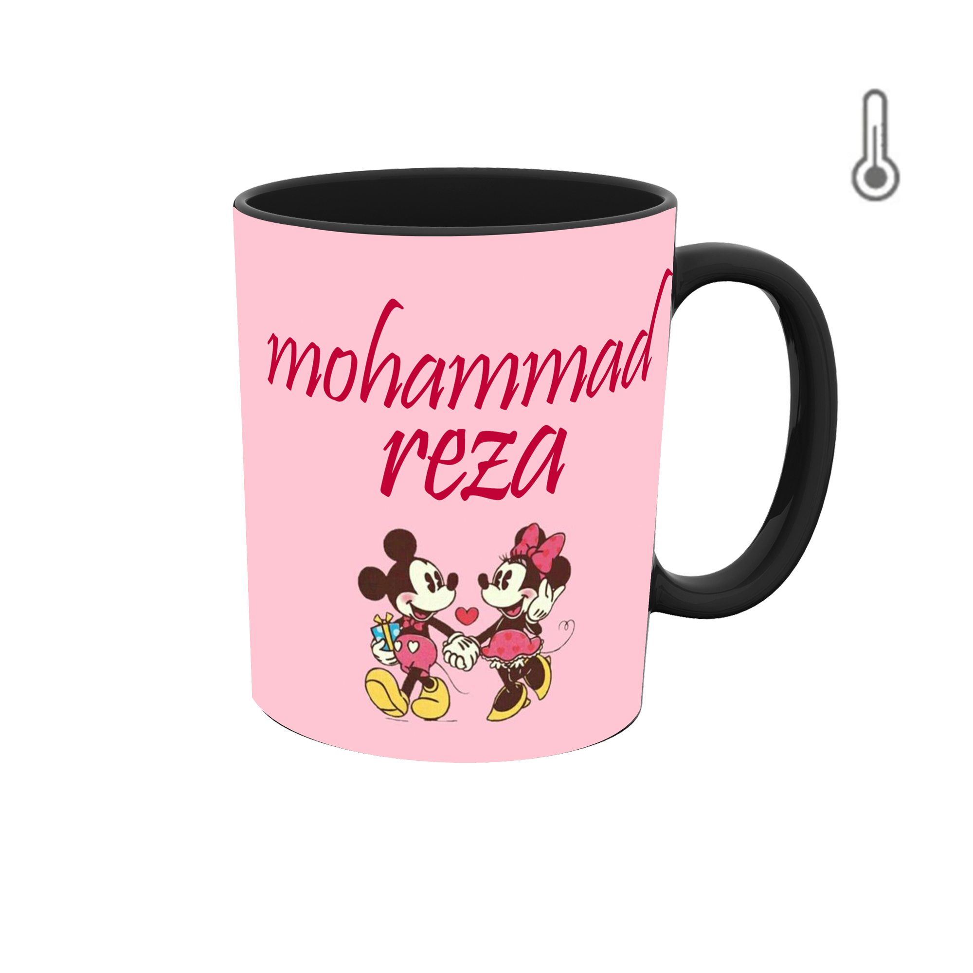 ماگ حرارتی طرح اسم محمدرضا مدل قلب روز عشق 