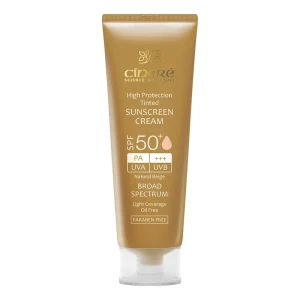 کرم ضد آفتاب SPF50 رنگی بژ روشن فاقد چربی 50 میلی