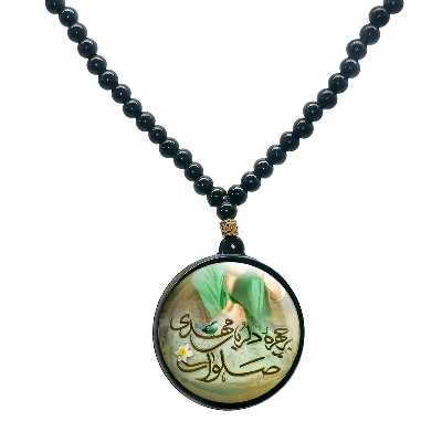 گردنبند پرمانه طرح امام زمان کد pmd.24139 مدل دو طرفه