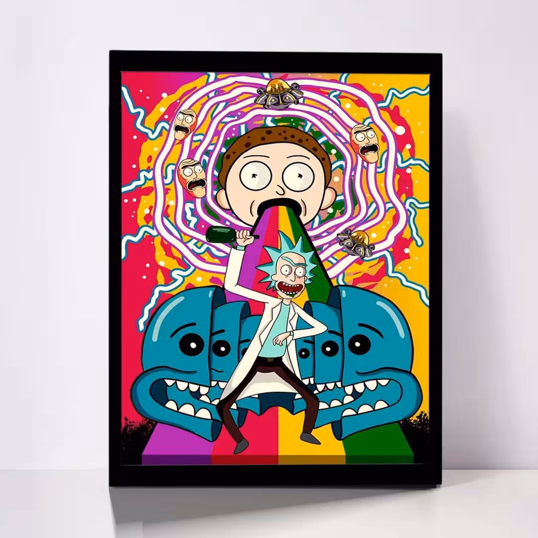 تابلو مدل Rick &amp; Morty کد F-1053