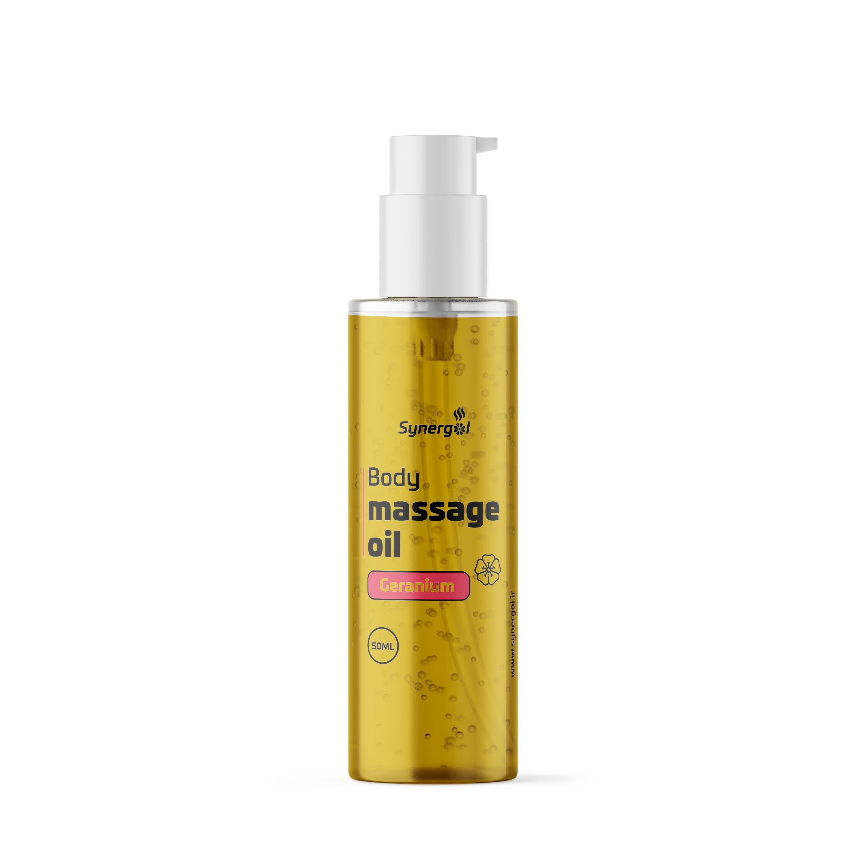 روغن ماساژ بدن گیاهی با رایحه طبیعی ژرانیوم (شمعدانی معطر)