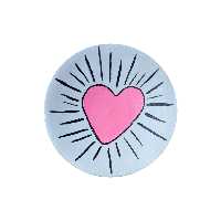 بشقاب دیوارکوب سفالی طرح قلب کد 130