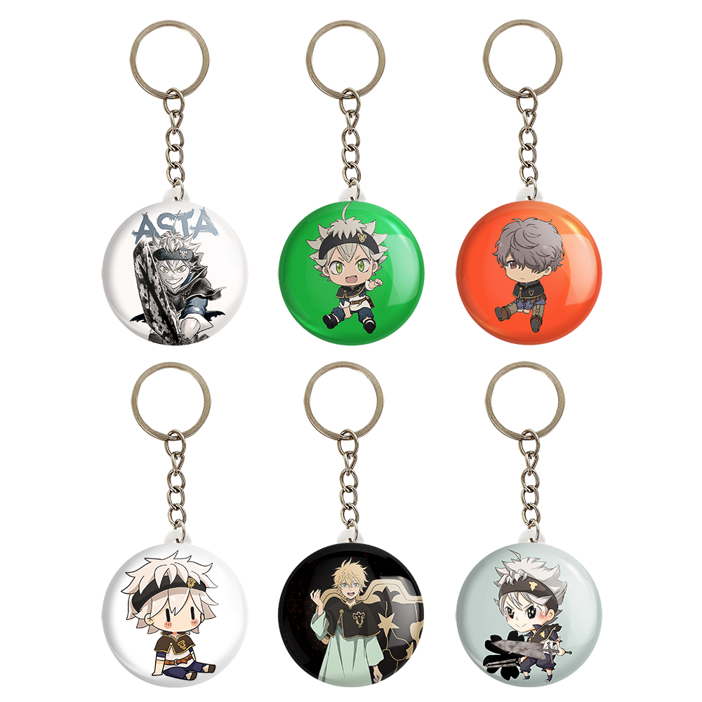 جاکلیدی خندالو مدل انیمه بلک کلاور کد 356A مجموعه 6 عددی