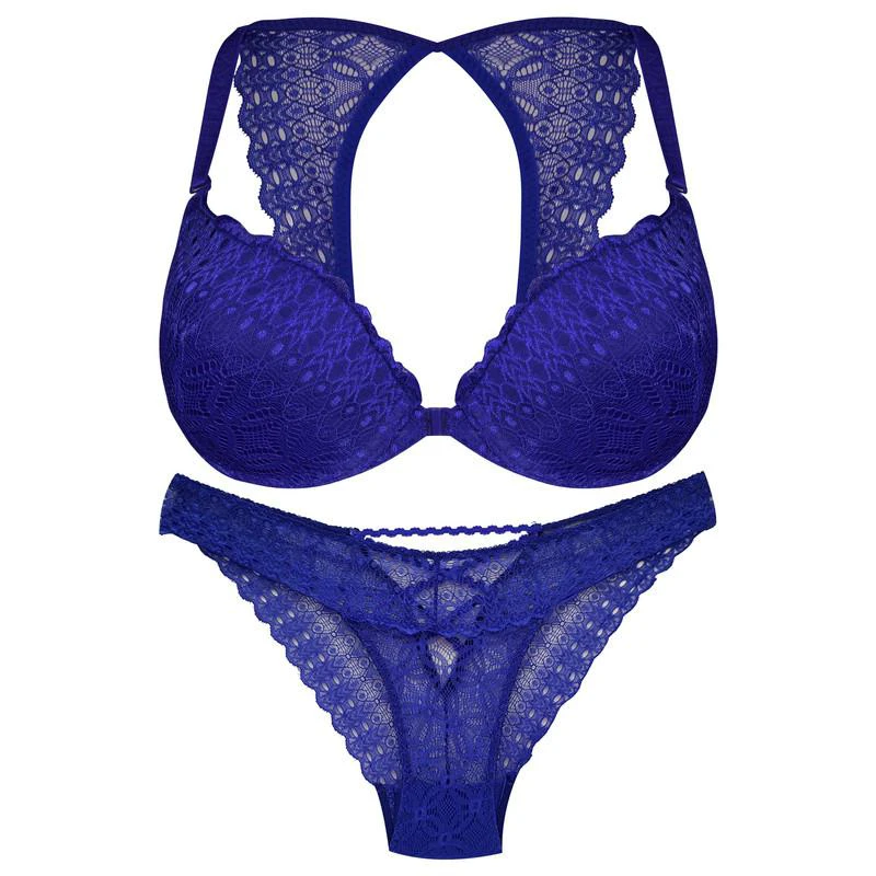 ست شورت و سوتین زنانه ماییلدا مدل پوش آپ فنردار کد 4282-7107 رنگ آبی