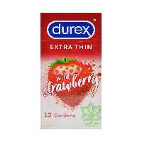 کاندوم دیورکس خیلی نازک توت فرنگی 12 عدد اکسترا تین - durex