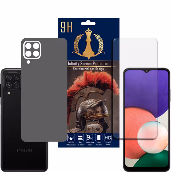 برچسب پوششی اینفینیتی مدل PRO MAX مناسب برای گوشی موبایل سامسونگ Galaxy A22 4G / F22 / M22 / M32 4G به همراه محافظ صفحه نمایش
