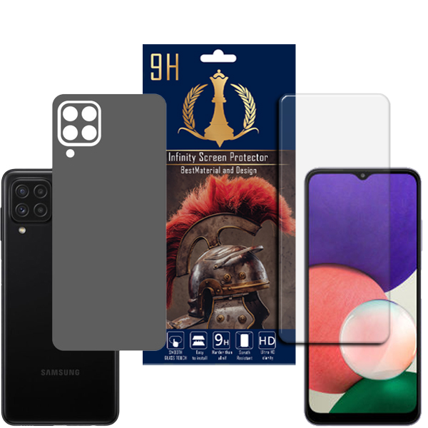 برچسب پوششی اینفینیتی مدل PRO MAX مناسب برای گوشی موبایل سامسونگ Galaxy A22 4G / F22 / M22 / M32 4G به همراه محافظ صفحه نمایش