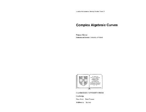 خرید و دانلود نسخه کامل کتاب Complex algebraic curves