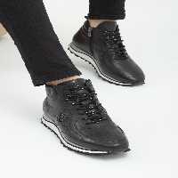 چکمه و بوت مشکی مردانه های روزمره چرم اصل 383 4860 Erk Boots Sk21 22 Tamer Tanca