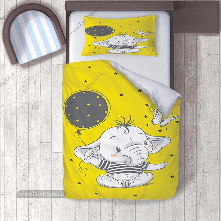 خرید روتختی نوزادی طرح فیل