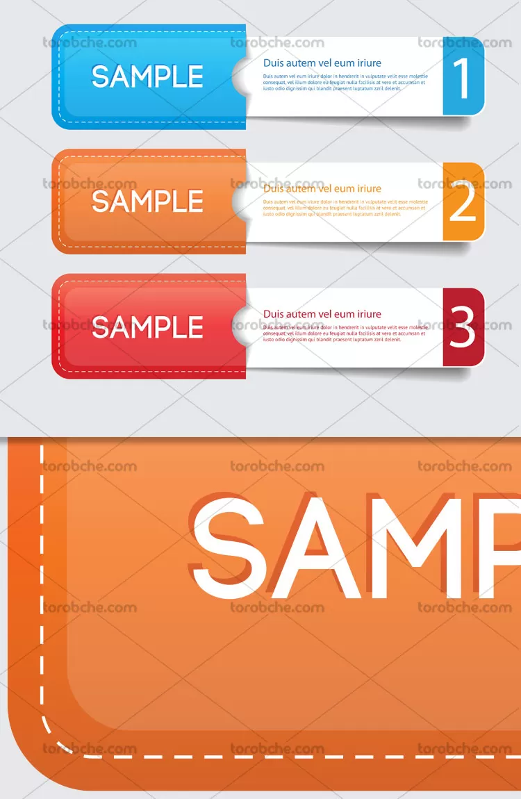 وکتور اینفوگرافیک دکمه های کشویی | گرافیک با طعم تربچه