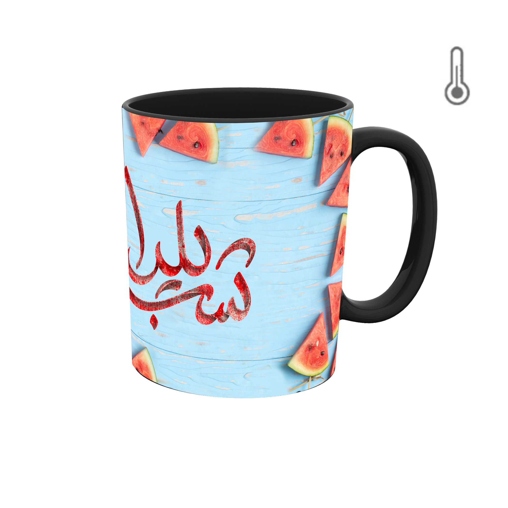 ماگ حرارتی طرح شب یلدا مدل هندوانه کد 02