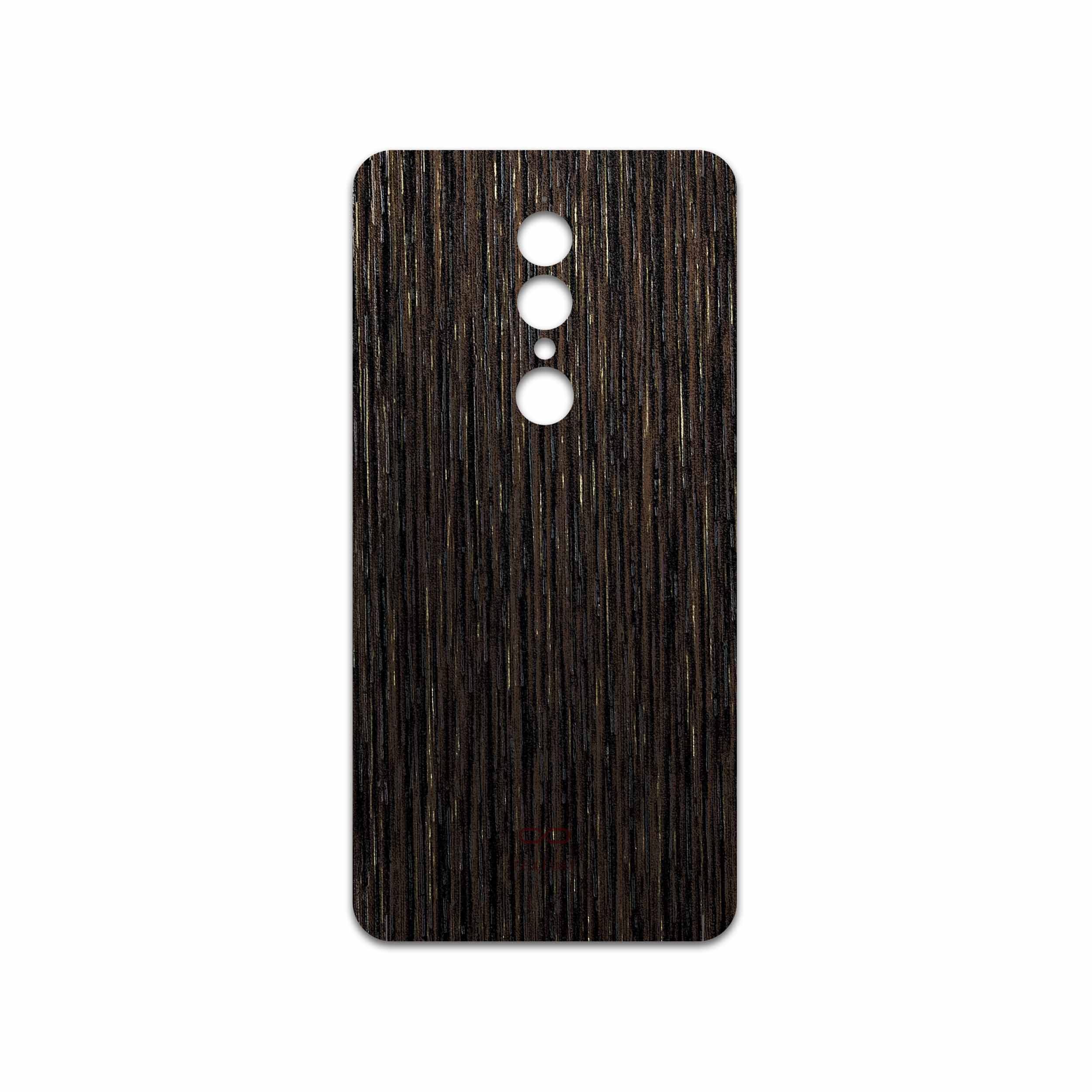 برچسب پوششی ماهوت مدل Dark-Gold-Stripes-Wood مناسب برای گوشی موبایل یومی A1 Pro