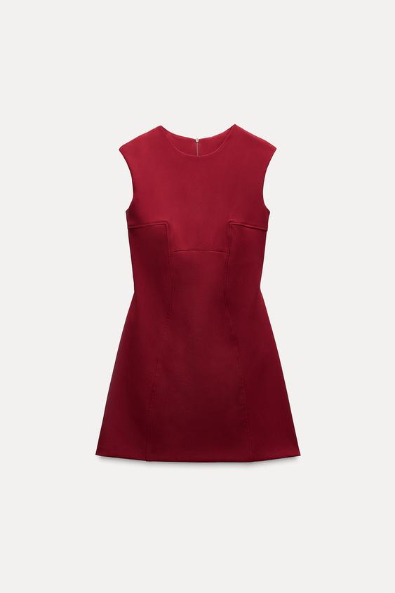 لباس کوتاه زنانه زارا SEAMED MINI DRESS | تهران زارا TehranZara