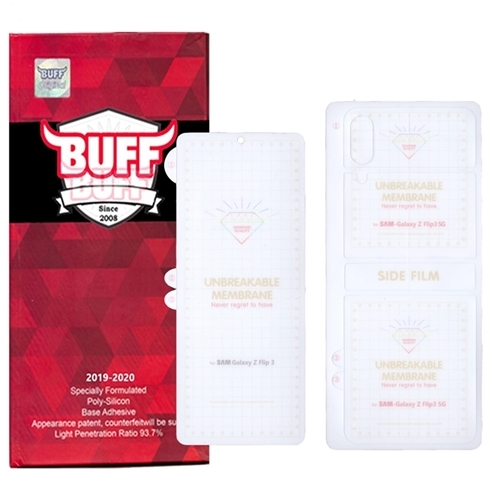 محافظ صفحه نمایش بوف مدل Hg01 مناسب برای گوشی موبایل سامسونگ Galaxy Z Flip3 به همراه محافظ پشت گوشی
