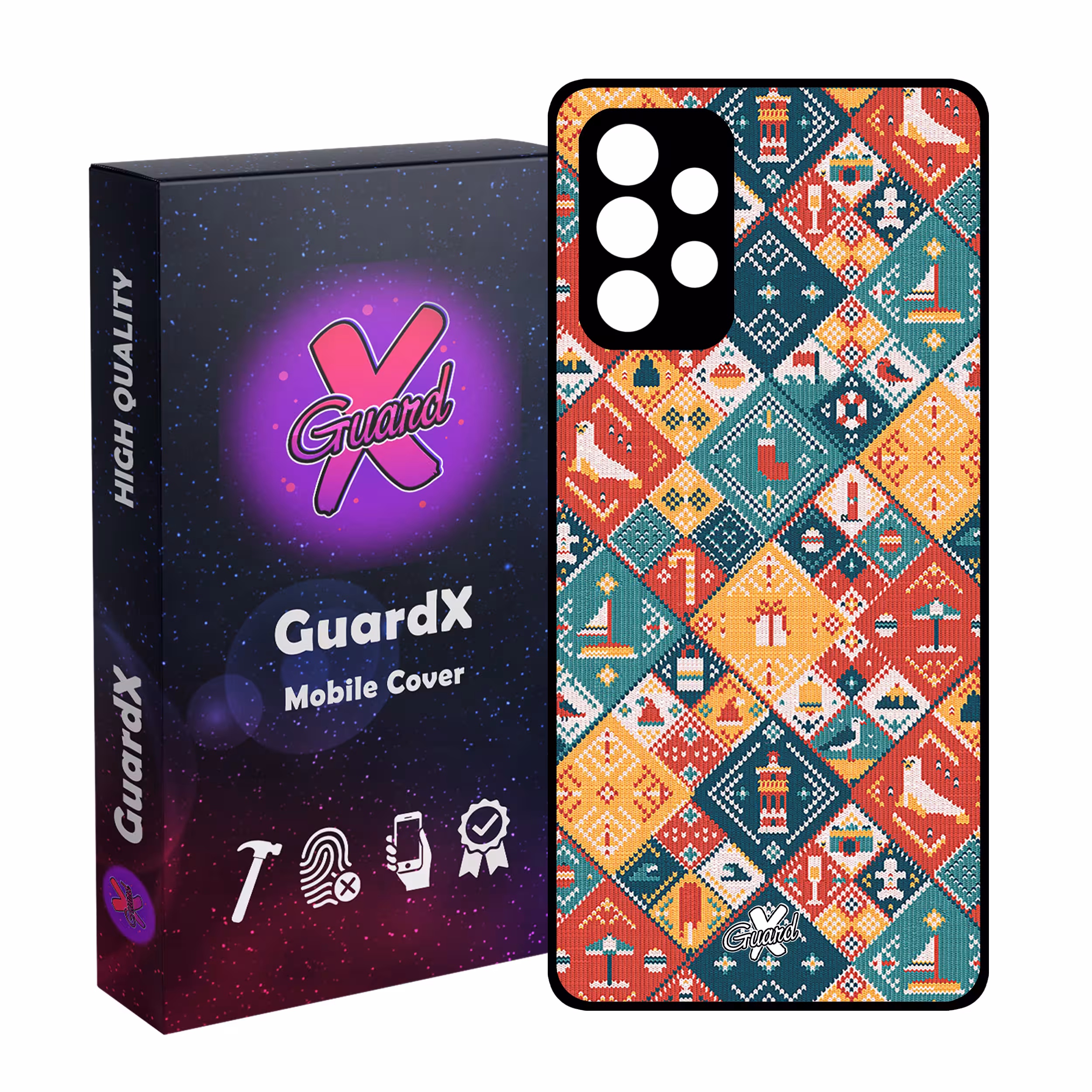 کاور گارد ایکس طرح Pattern مدل Glass10168 مناسب برای گوشی موبایل سامسونگ Galaxy A32 4G