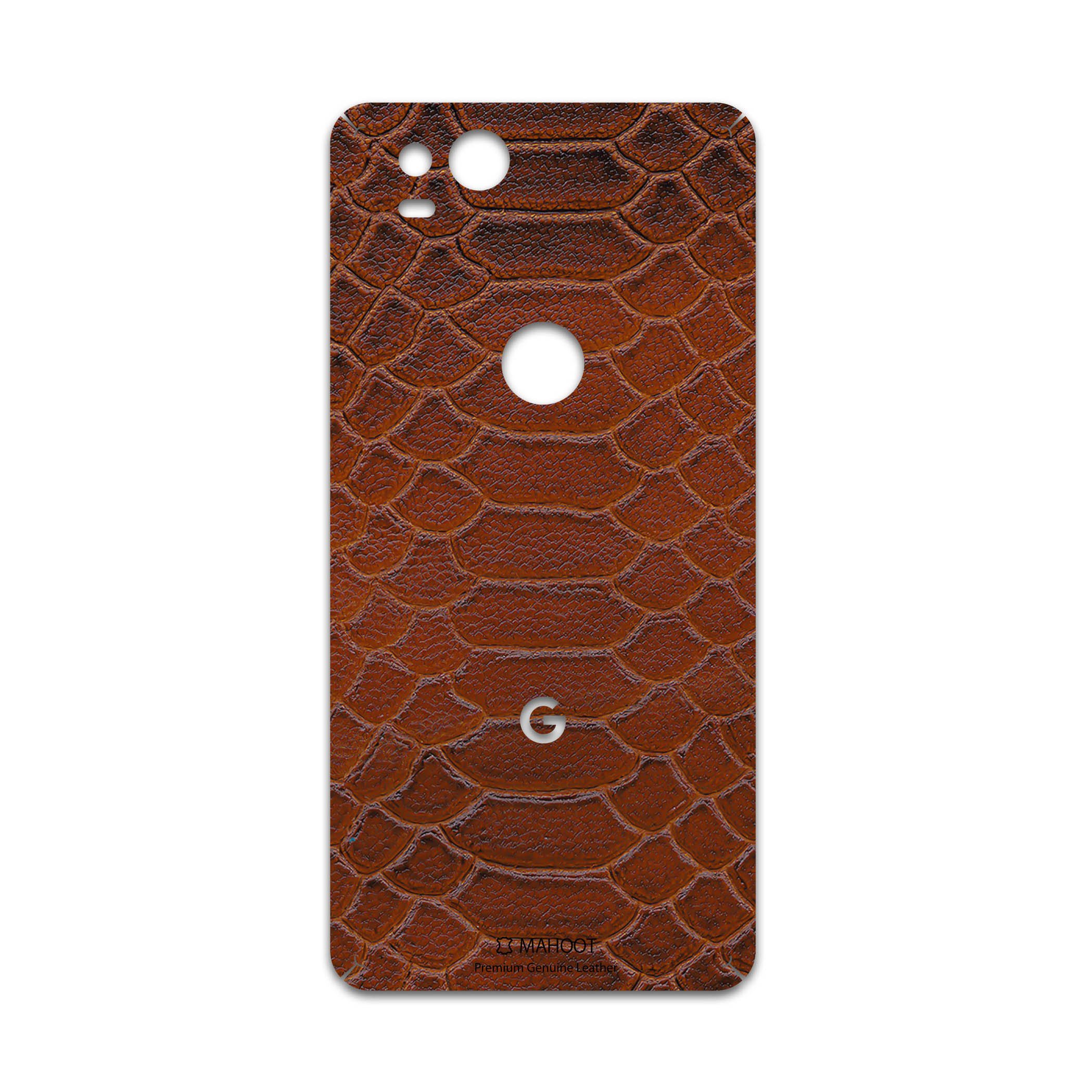 برچسب پوششی ماهوت مدل Brown-Snake-Leather مناسب برای گوشی موبایل گوگل Pixel 2