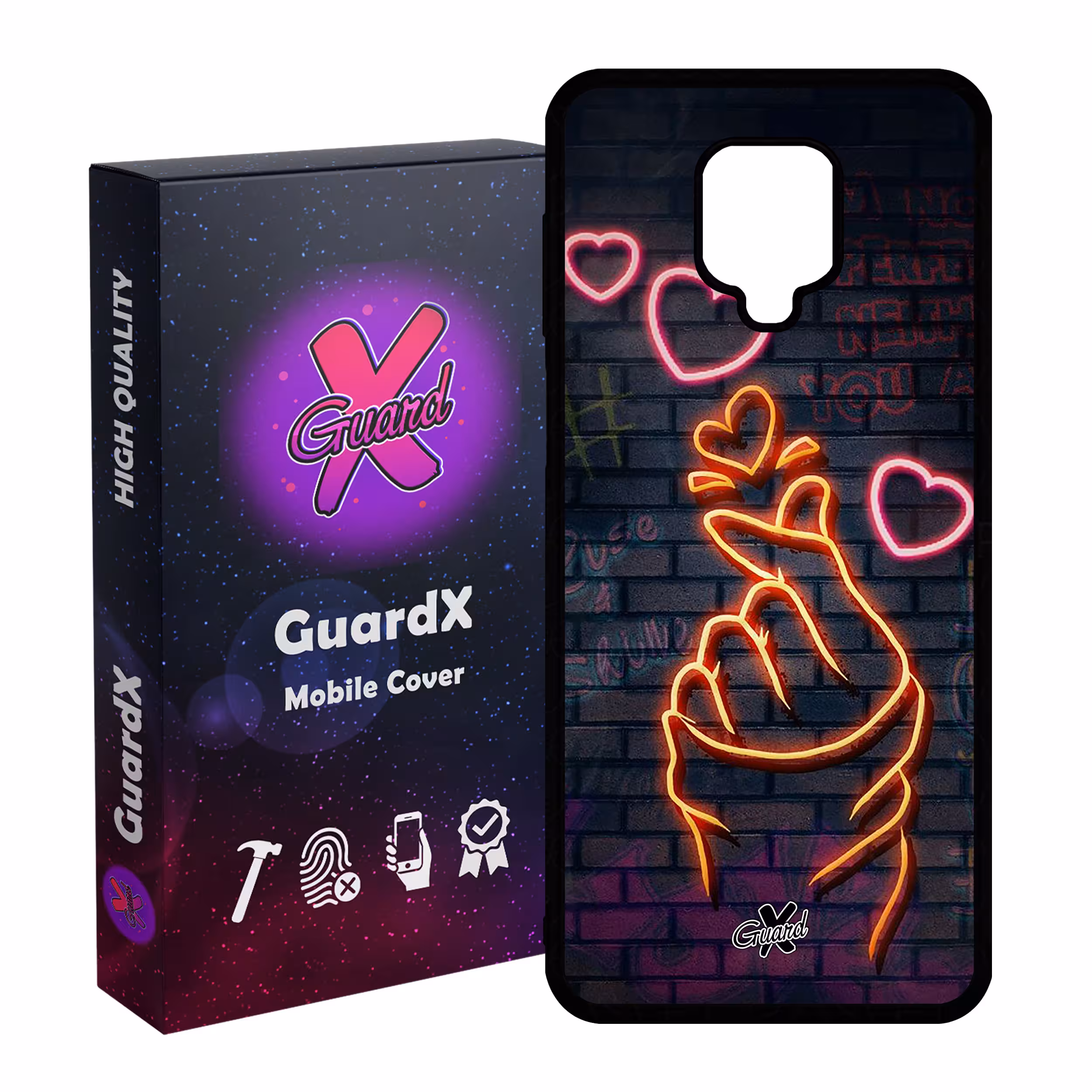 کاور گارد ایکس طرح Love مدل Glass10022 مناسب برای گوشی موبایل شیائومی Redmi Note 9S / Note 9 Pro / Note 9 Pro Max