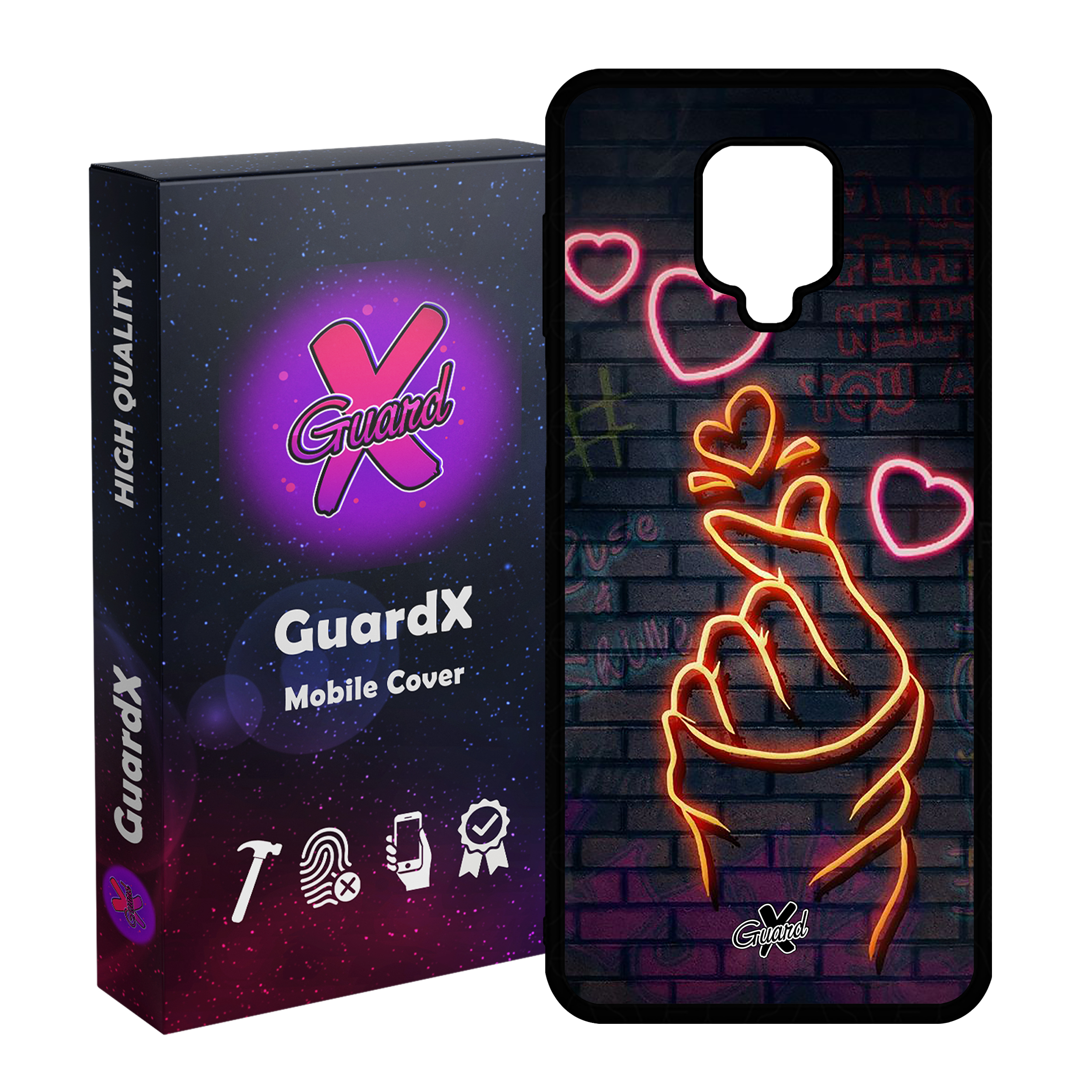 کاور گارد ایکس طرح Love مدل Glass10022 مناسب برای گوشی موبایل شیائومی Redmi Note 9S / Note 9 Pro / Note 9 Pro Max