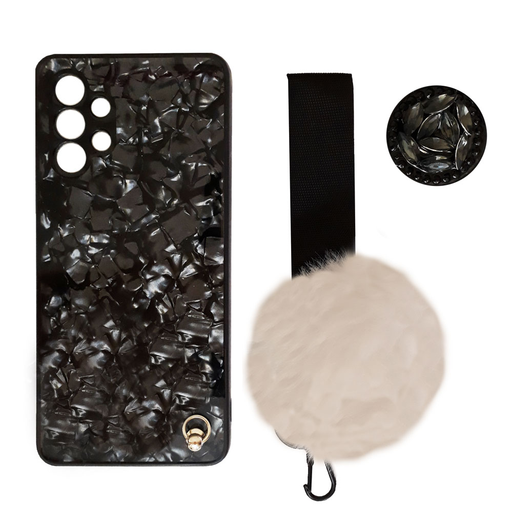 کاور کد A8815 مناسب برای گوشی موبایل سامسونگ Galaxy A32 4G  به همراه پایه نگهدارنده و بند